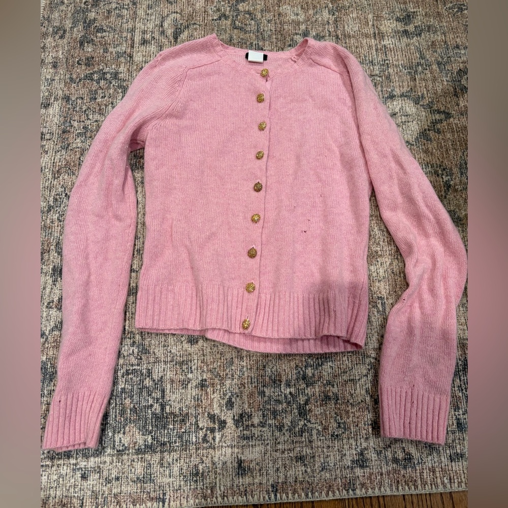 J. Crew Cardigan with Gold Sparkle Buttons